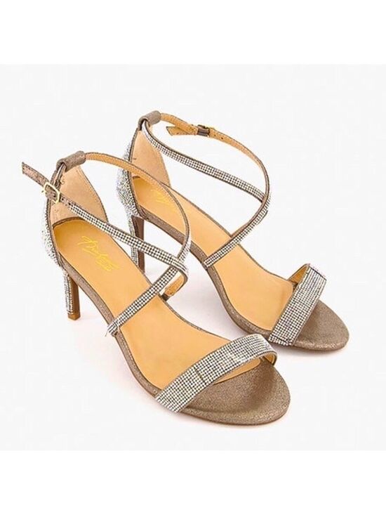Thalia Sodi Shoes - Thalia Sodi Women’s Dress Sandals Shoes Sparkling Golden Wedding Party Heels 6.5